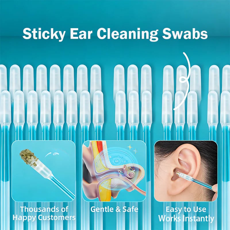 Sticky Ear Cleaning Sticks - Gentle, Visible Ear Careš