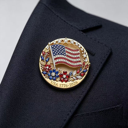 US 250th Anniversary Enamel Brooch Pin
