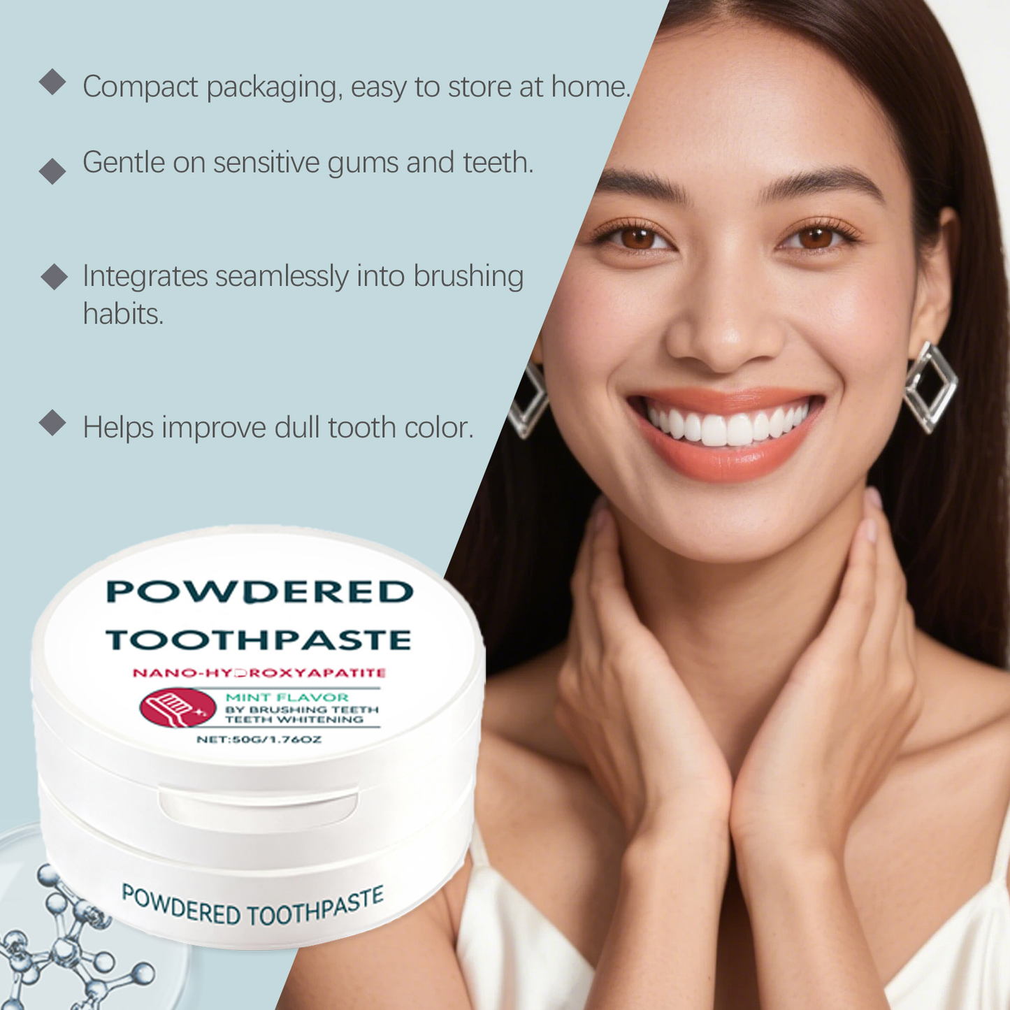 Brightening Care Tooth Powder,POWDERED TOOTHPASTE