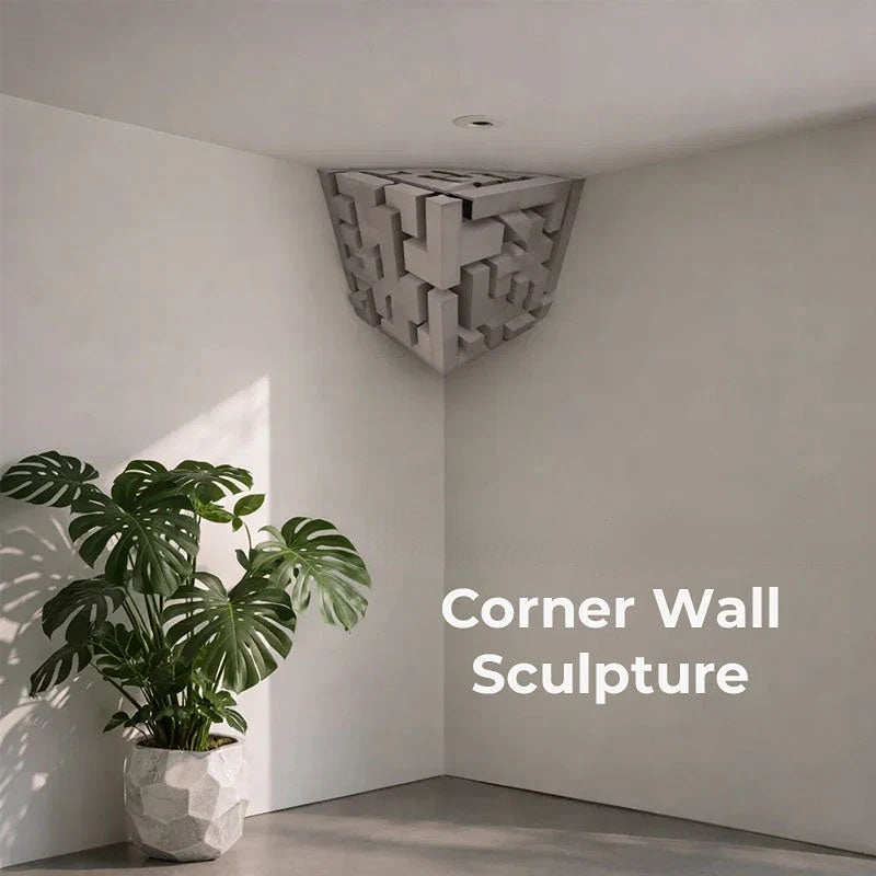 3D Optical Illusion Corner Wall Decal.