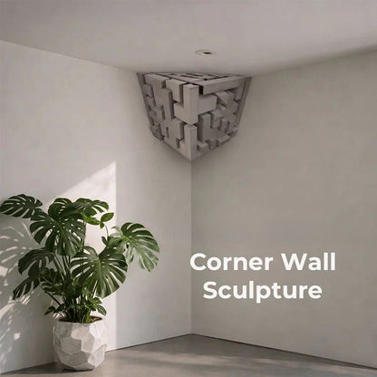 3D Optical Illusion Corner Wall Decal.