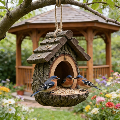 Vintage Treehouse Bird Feeder | Decorates Your Garden and Feeds Your Birds