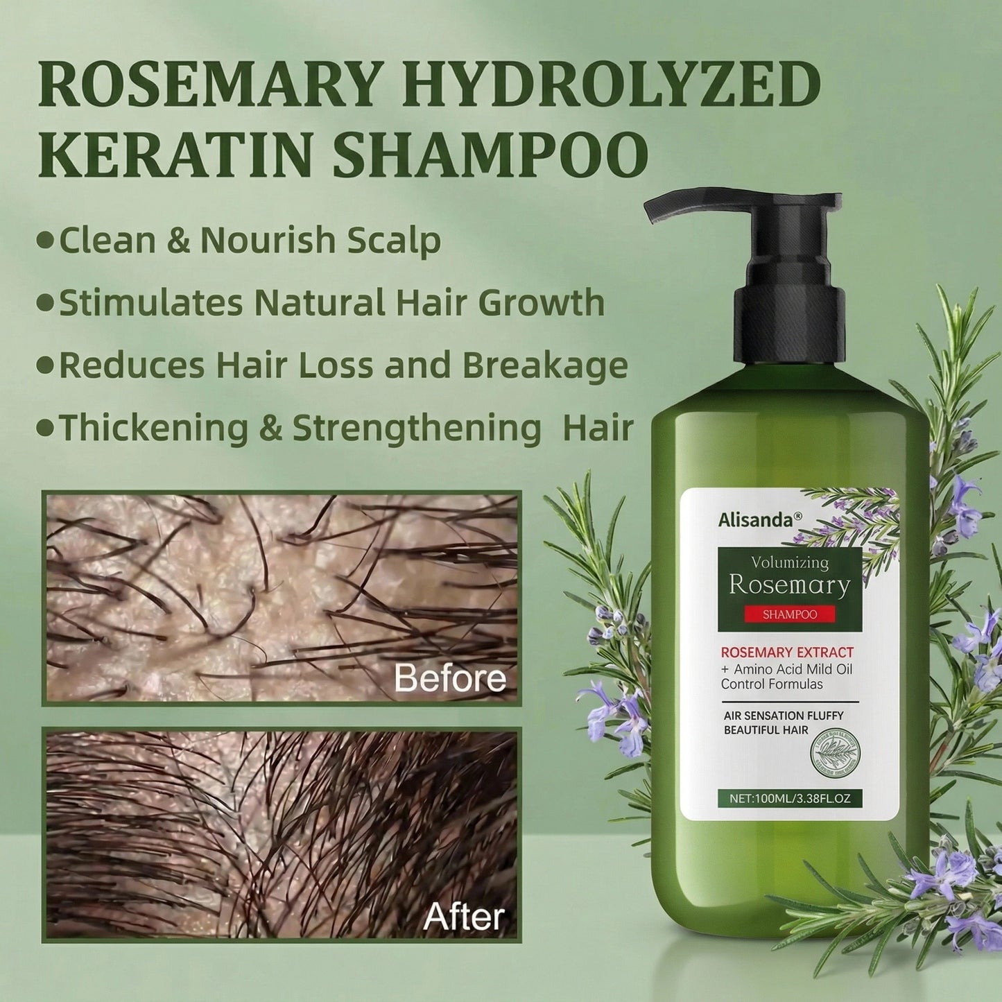 🔥LAST DAY 60% OFF🔥Alisanda® Rosemary Volumizing Shampoo
