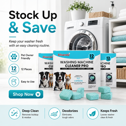 🔥Last Day Buy 1 Get 1 Free🔥Washing Machine Cleaner Tablets – Deep Clean Washer Odors, Residue & Pet Hair Buildup