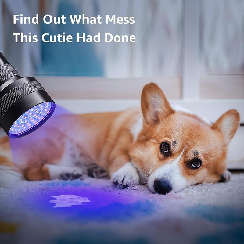 51 LED UV Blacklight Pet Urine Detector for Dog/Cat Urine(Battery not included)