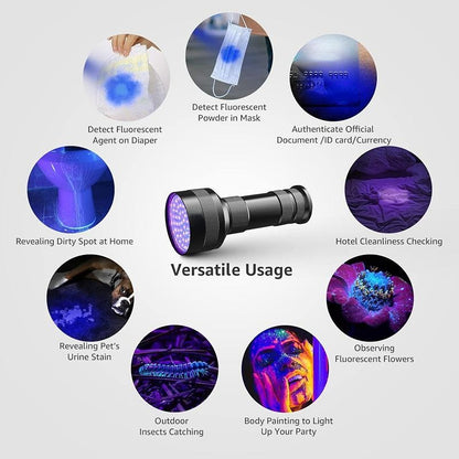 51 LED UV Blacklight Pet Urine Detector for Dog/Cat Urine(Battery not included)