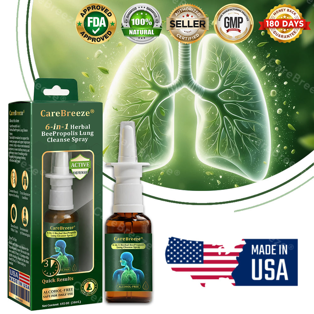 Alisanda® 6-in-1 Herbal BeePropolis Lung Cleanse Spray(⚡Fast Relief 🫁Long-Lasting Benefits)