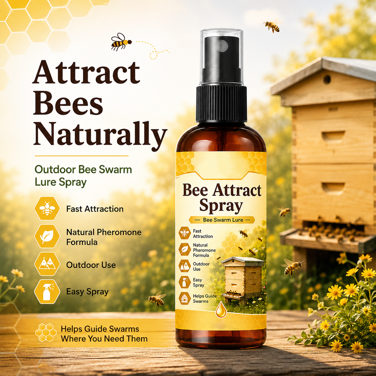 Natural Outdoor Bee Attractant Spray