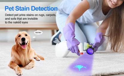 51 LED UV Blacklight Pet Urine Detector for Dog/Cat Urine(Battery not included)