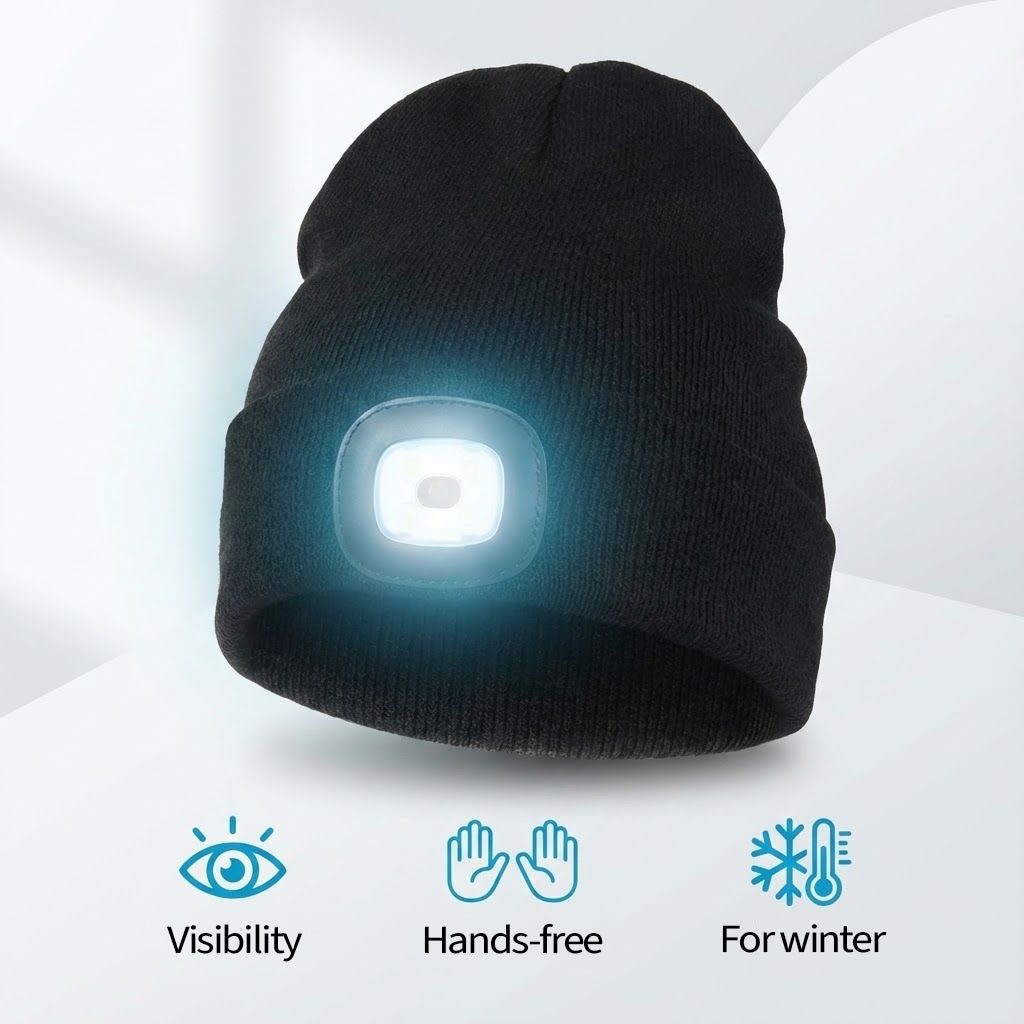 Hat with LED light