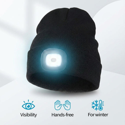 Hat with LED light