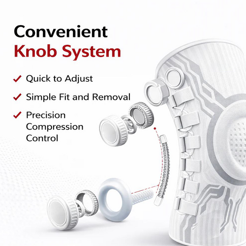 🦵🛡️Adjustable Compression Knee Support – Knob Design + Patella