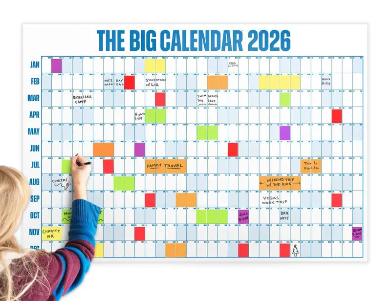 🔥Last Day 49% OFF 📅The Big Calendar 2026 - Design Your Amazing 2026!🏃