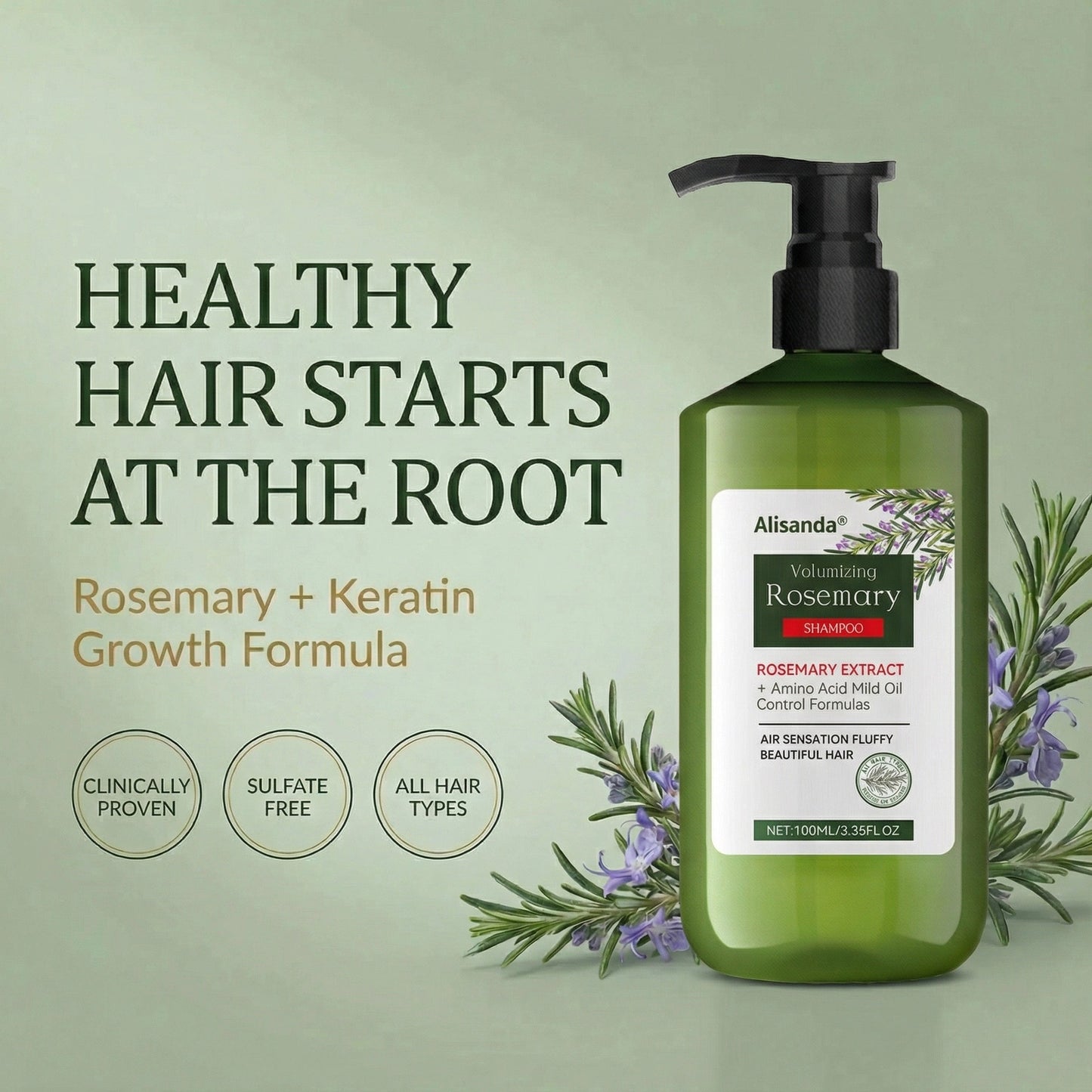 🔥LAST DAY 60% OFF🔥Alisanda® Rosemary Volumizing Shampoo