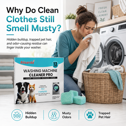🔥Last Day Buy 1 Get 1 Free🔥Washing Machine Cleaner Tablets – Deep Clean Washer Odors, Residue & Pet Hair Buildup