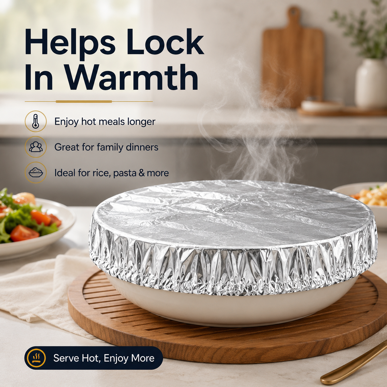Aluminum Foil Food Cover Heat Retaining Fresh Keeping Kitchen Table Cover