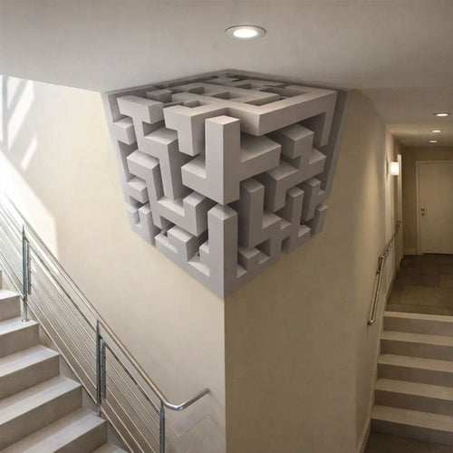 3D Optical Illusion Corner Wall Decal.