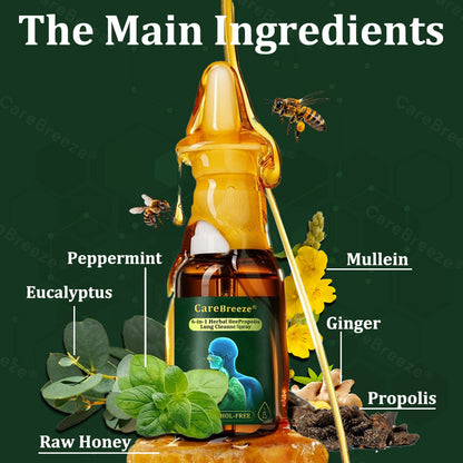 Alisanda® 6-in-1 Herbal BeePropolis Lung Cleanse Spray(⚡Fast Relief 🫁Long-Lasting Benefits)
