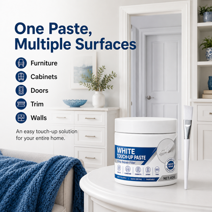 White Furniture Touch-Up Paste with Brush