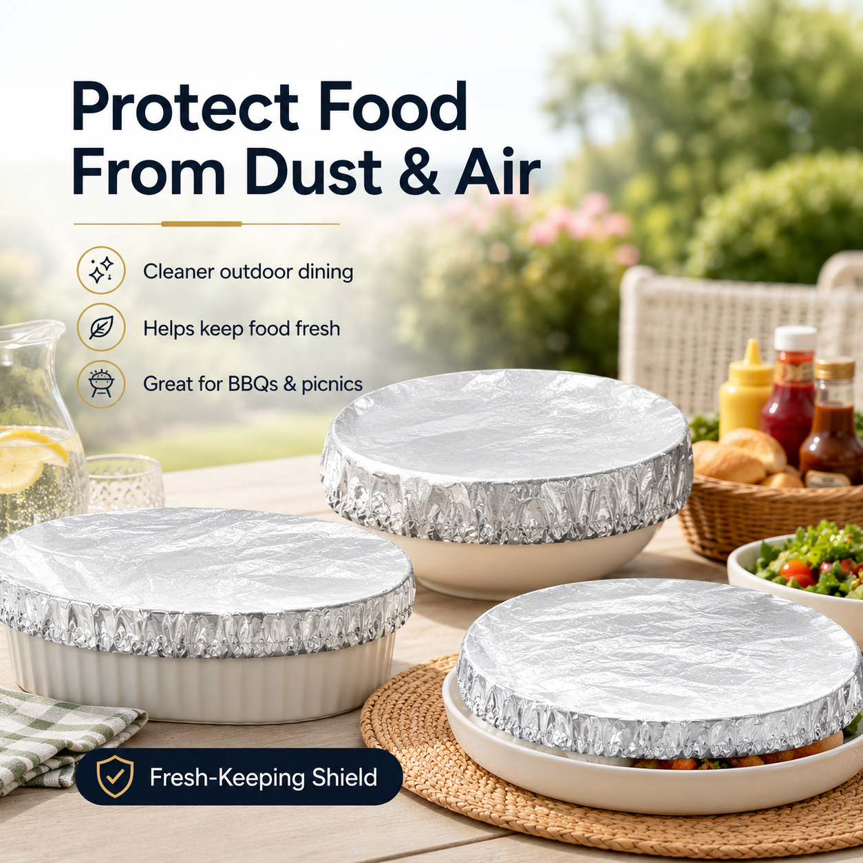 Aluminum Foil Food Cover Heat Retaining Fresh Keeping Kitchen Table Cover