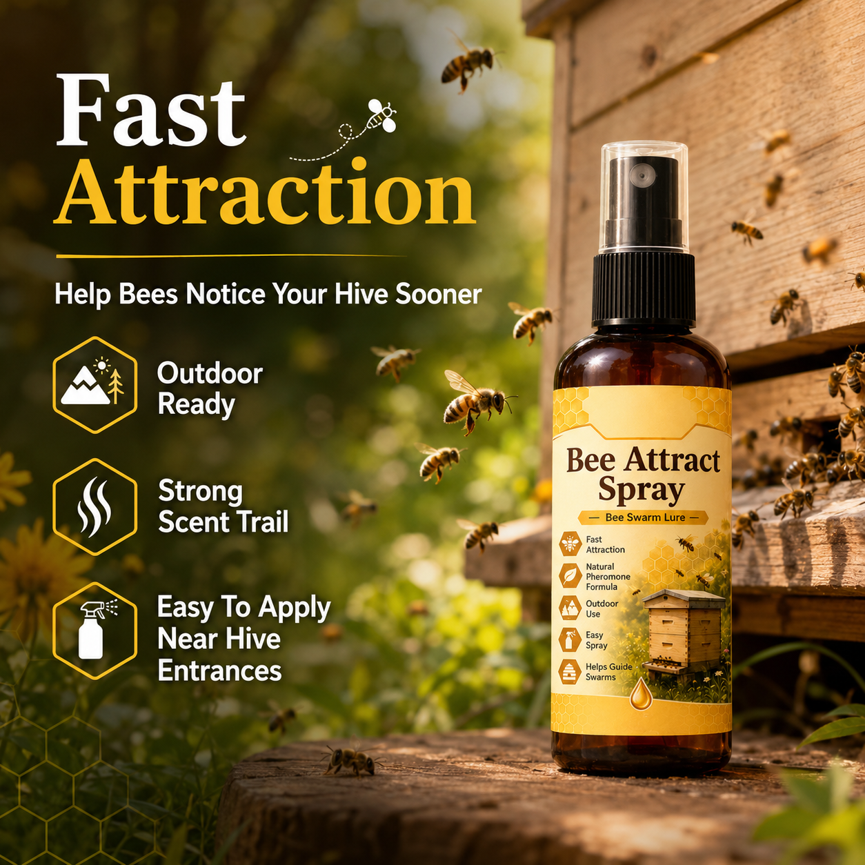 Natural Outdoor Bee Attractant Spray