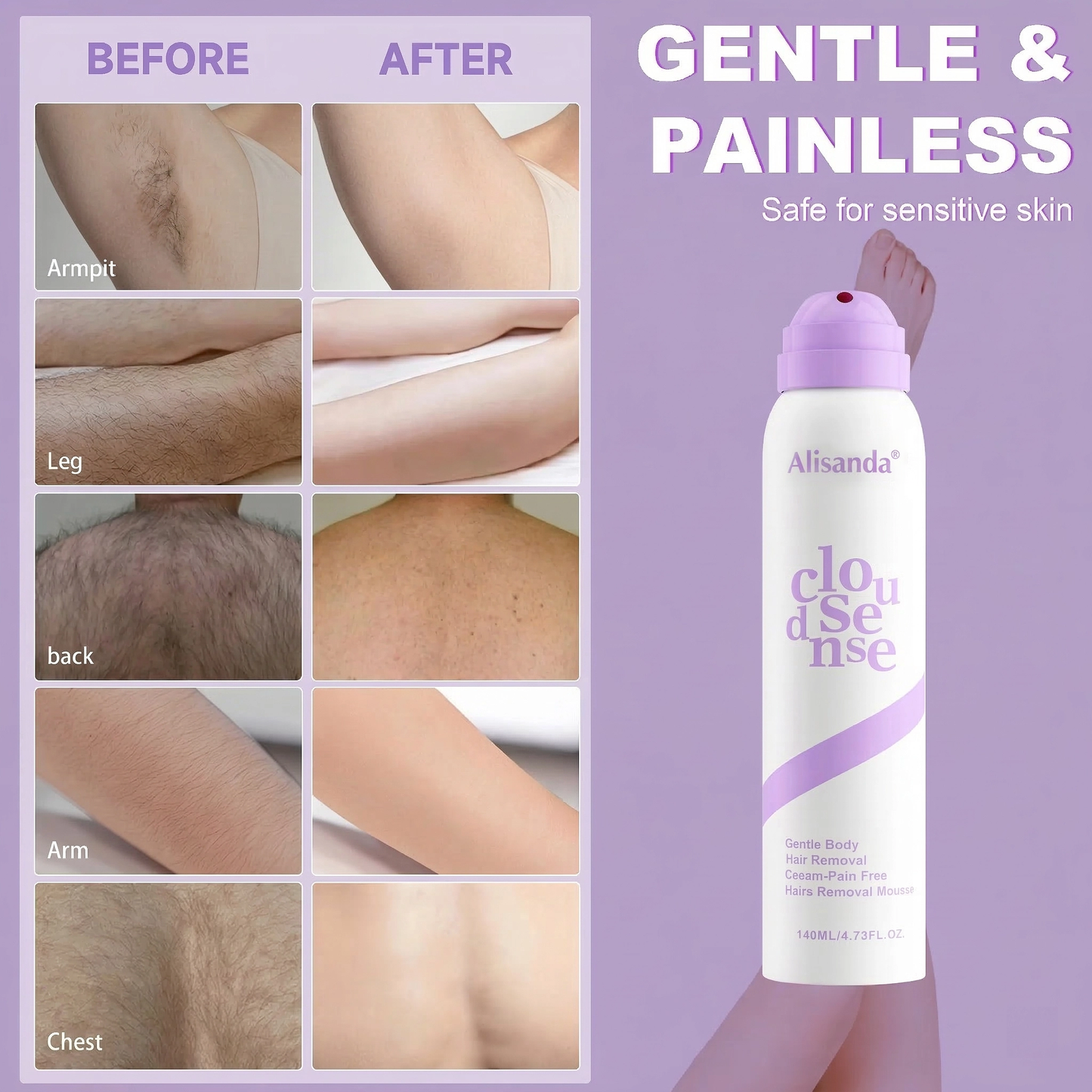Pain-Free Hair Removal Cream for Sensitive Skin
