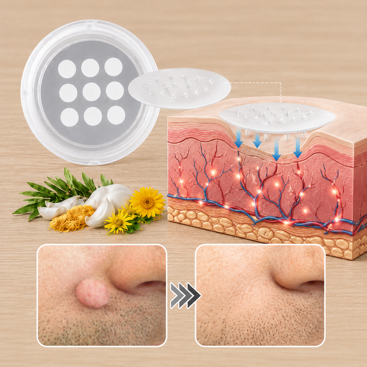 Alisanda®2-in-1 Microneedle & Hydrocolloid Patch🍀| Removes Raised Moles, Acne, Flat Warts & Skin Tags