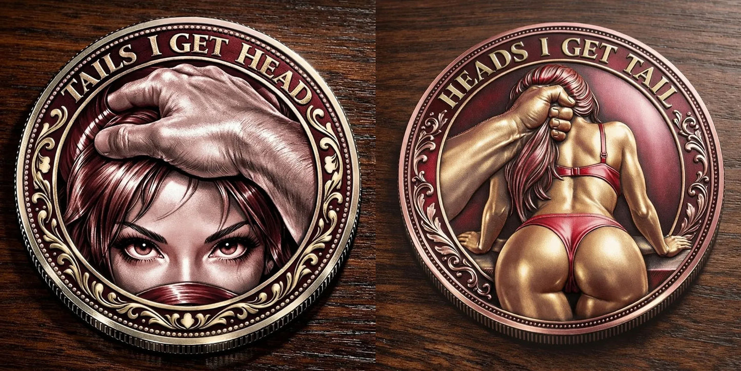 🌹Early Valentine Sale 60% OFF -❤️Heads I Get Tail / Tails I Get Head Commemorative Coin