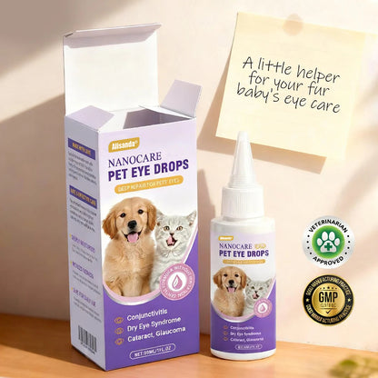 NanoCare Pet Eye Drops-Relieves Conjunctivitis, Dry Eyes, Cataracts, and Keratitis🐶