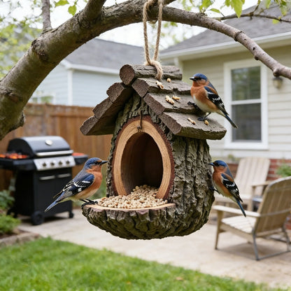 Vintage Treehouse Bird Feeder | Decorates Your Garden and Feeds Your Birds