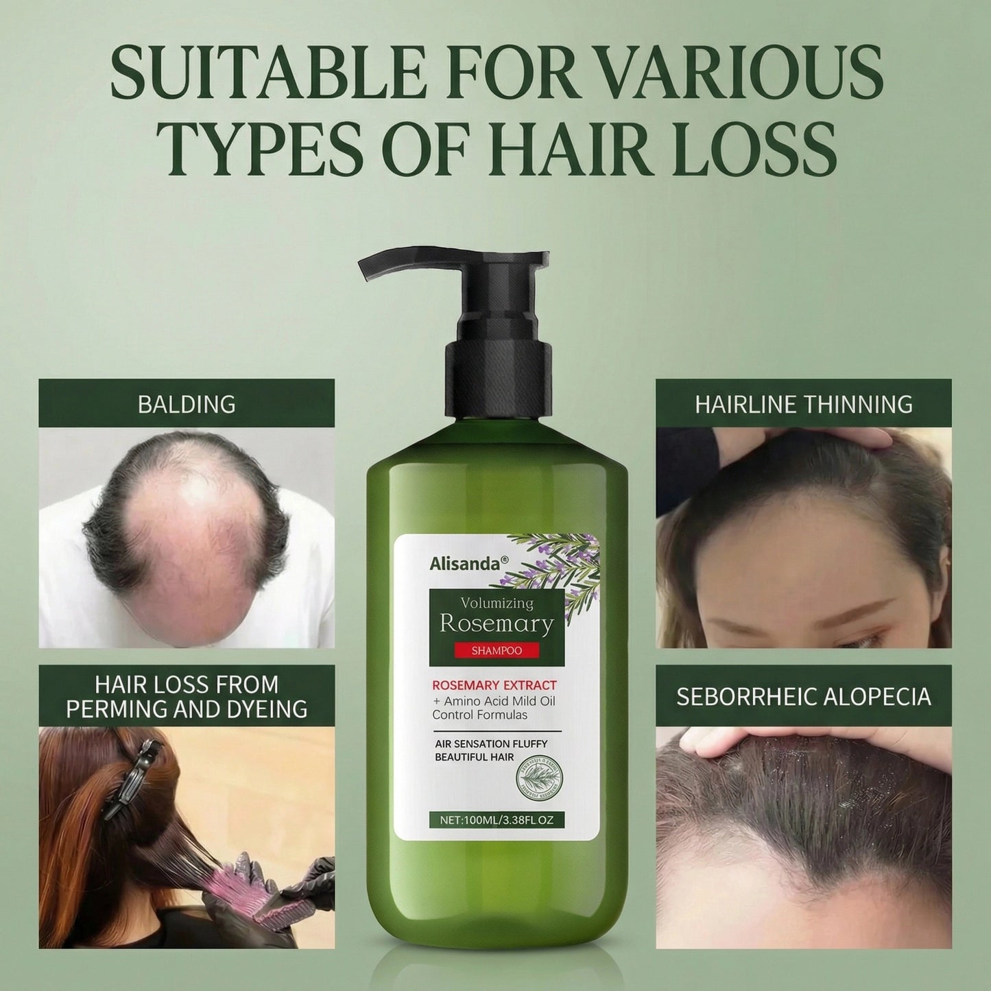 🔥LAST DAY 60% OFF🔥Alisanda® Rosemary Volumizing Shampoo