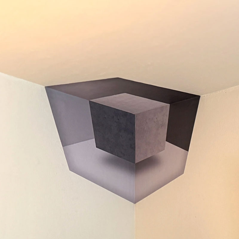 3D Optical Illusion Corner Wall Decal.