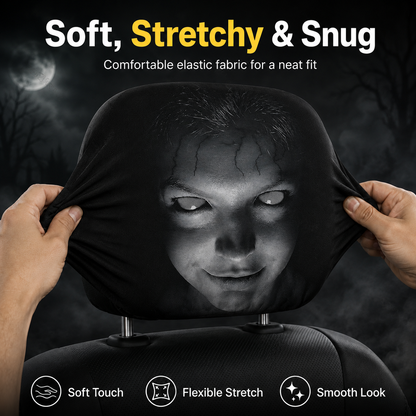 🔥😆 Funny Cartoon Car Headrest Covers🚗