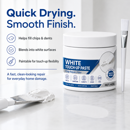 White Furniture Touch-Up Paste with Brush