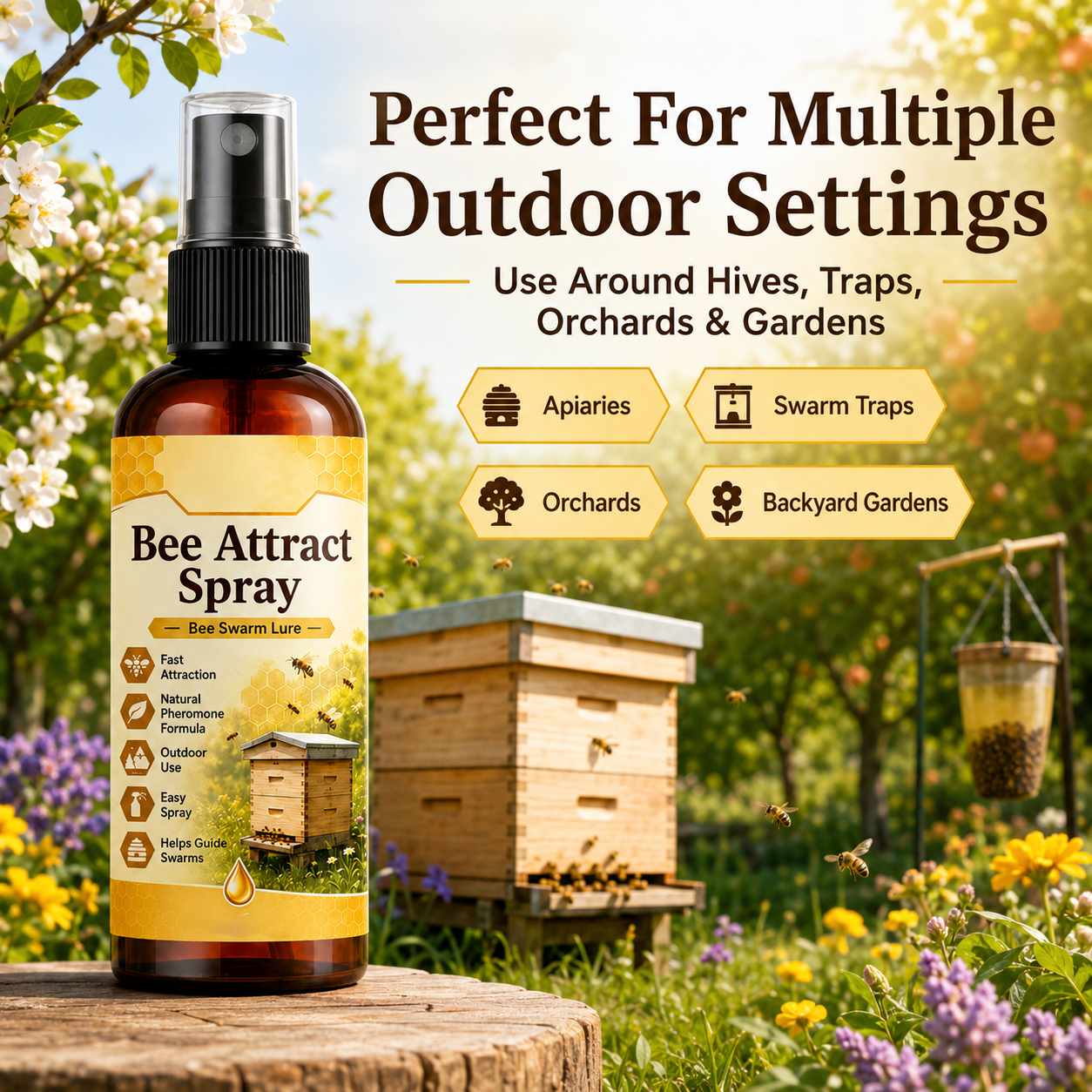 Natural Outdoor Bee Attractant Spray