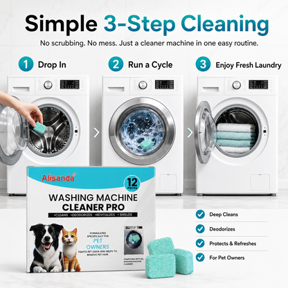 🔥Last Day Buy 1 Get 1 Free🔥Washing Machine Cleaner Tablets – Deep Clean Washer Odors, Residue & Pet Hair Buildup