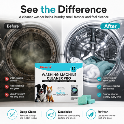 🔥Last Day Buy 1 Get 1 Free🔥Washing Machine Cleaner Tablets – Deep Clean Washer Odors, Residue & Pet Hair Buildup