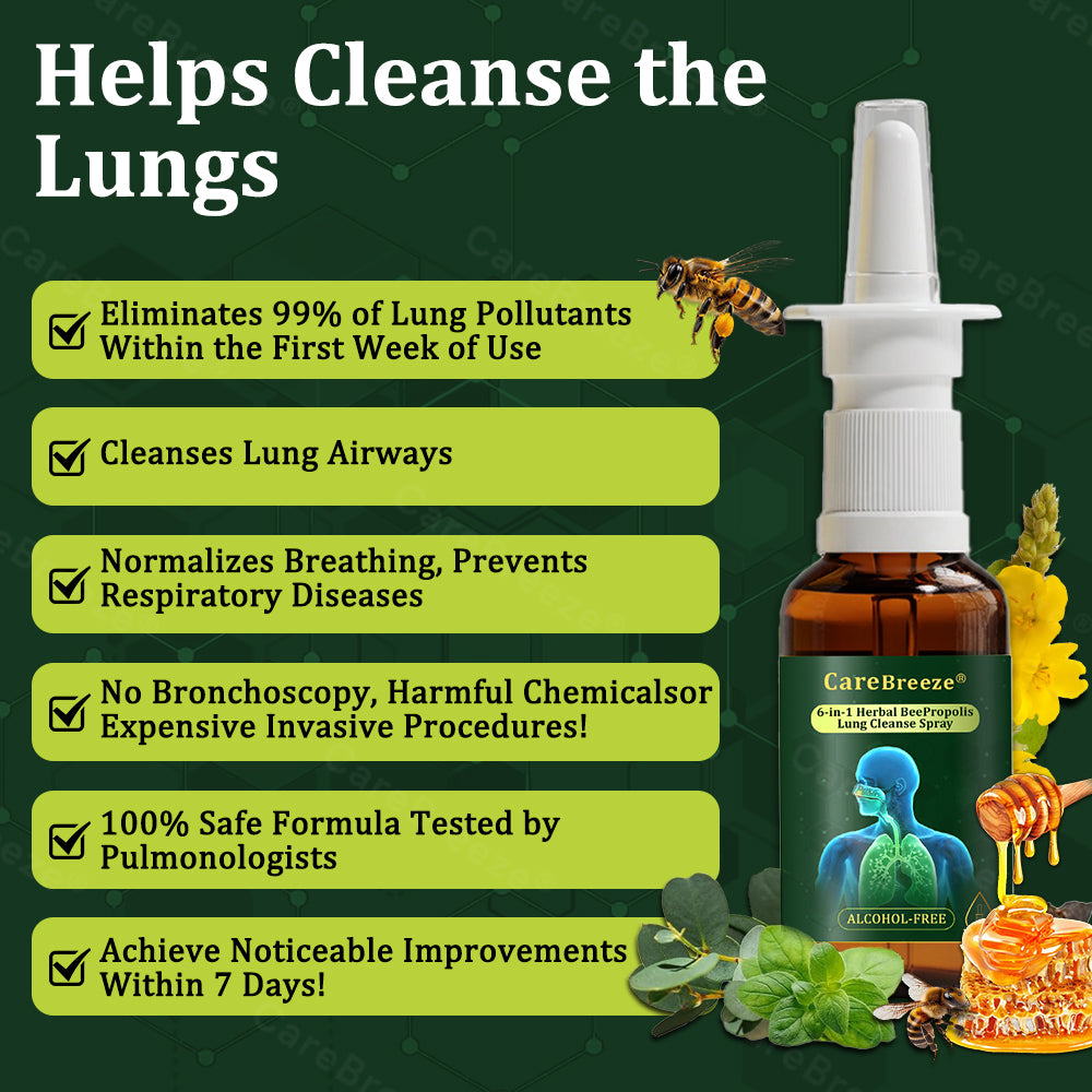 Alisanda® 6-in-1 Herbal BeePropolis Lung Cleanse Spray(⚡Fast Relief 🫁Long-Lasting Benefits)
