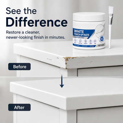 White Furniture Touch-Up Paste with Brush