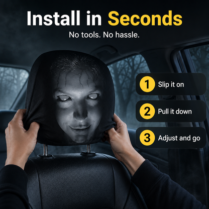 🔥😆 Funny Cartoon Car Headrest Covers🚗