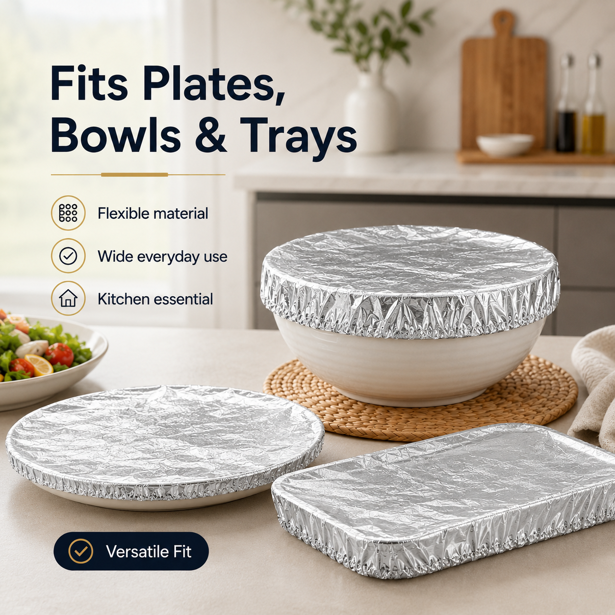 Aluminum Foil Food Cover Heat Retaining Fresh Keeping Kitchen Table Cover