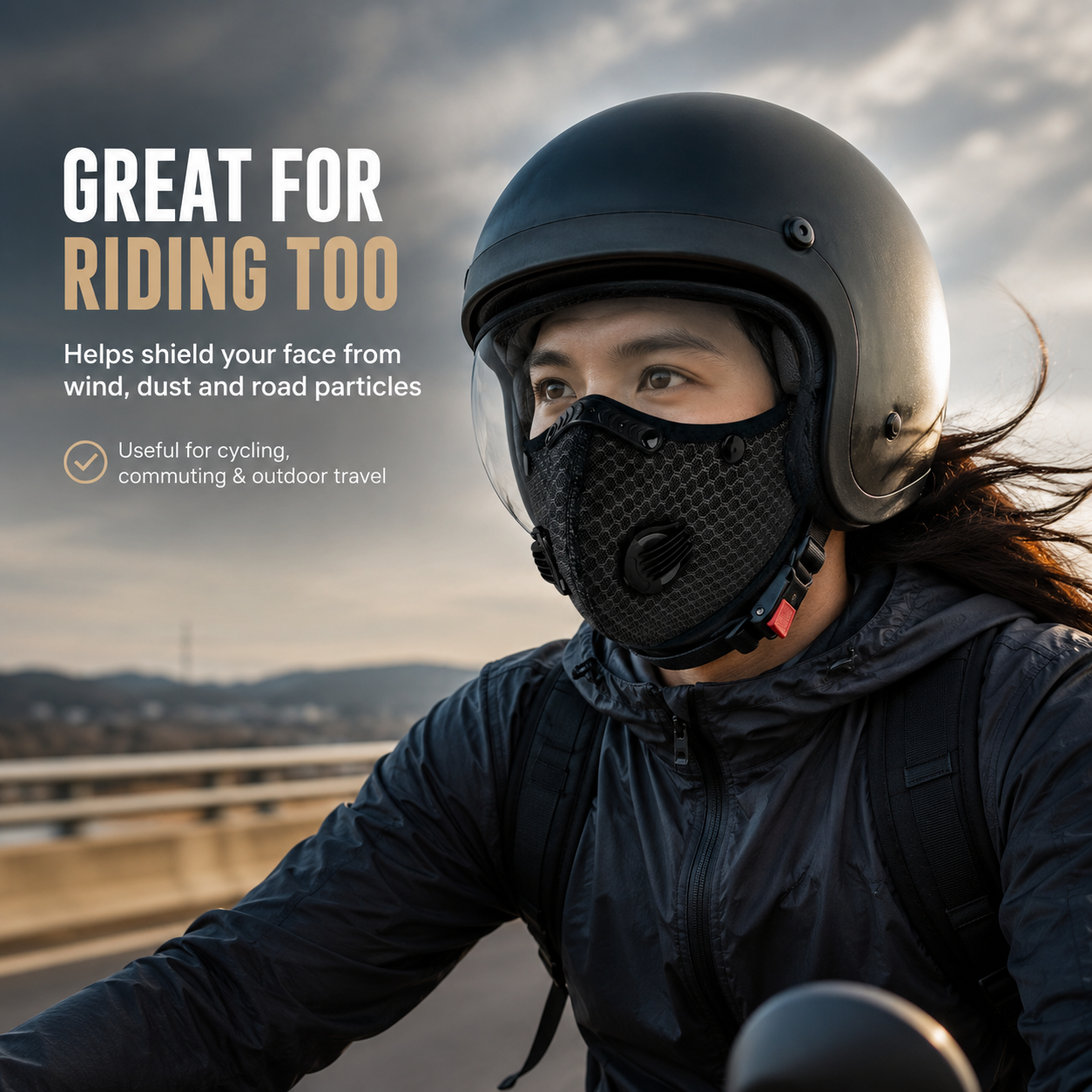 🏍️ Universal Wind & Dust Face Protection – Stretchy, Comfortable & Versatile