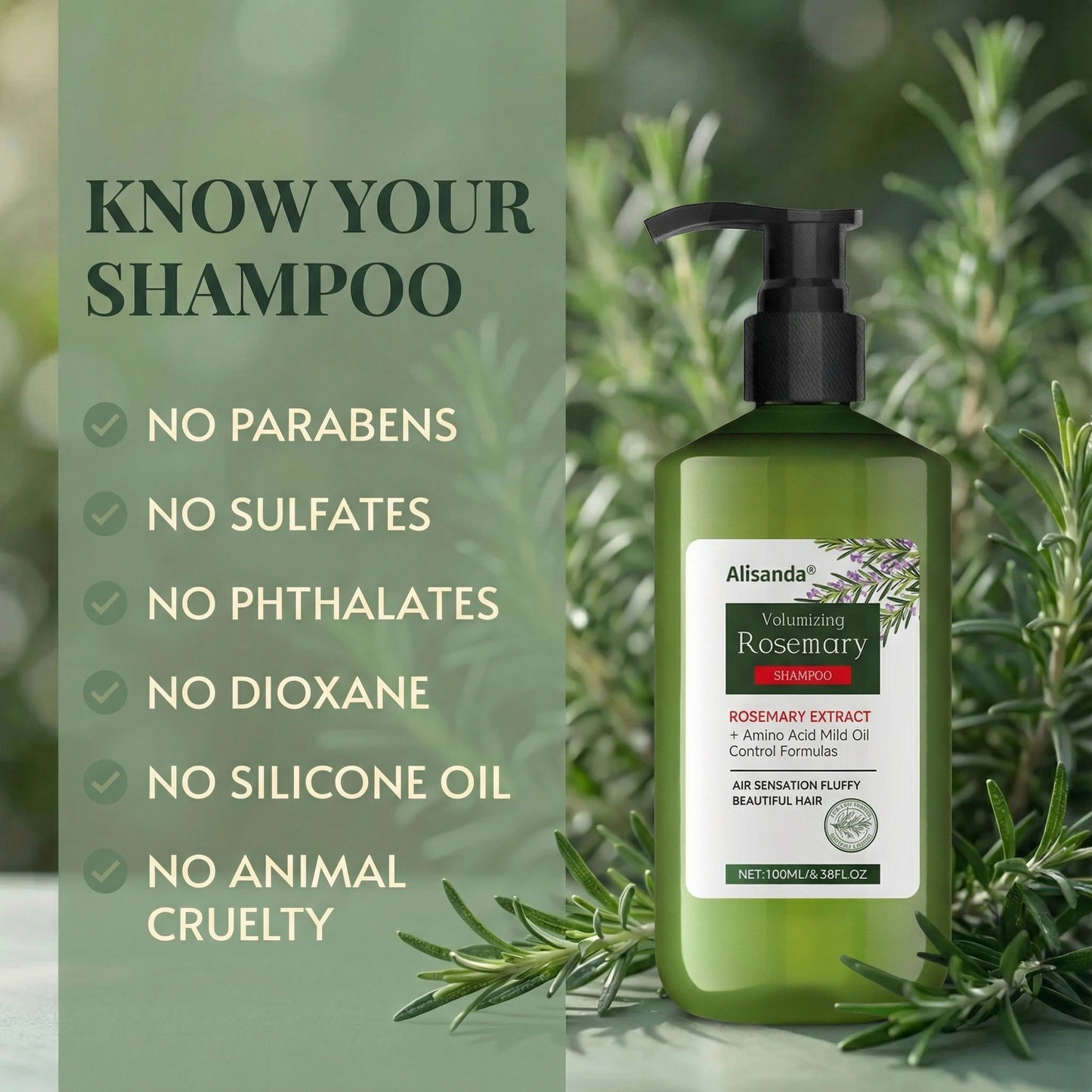 🔥LAST DAY 60% OFF🔥Alisanda® Rosemary Volumizing Shampoo