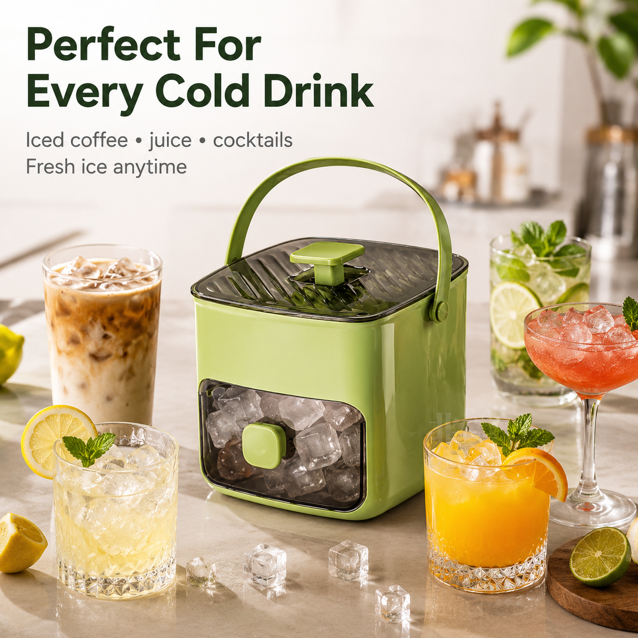 Handled Press-Type Ice Cube