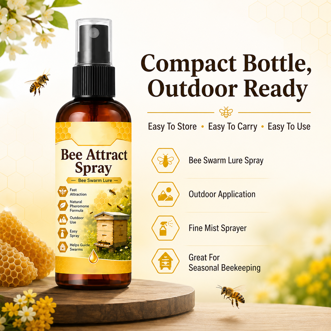 Natural Outdoor Bee Attractant Spray