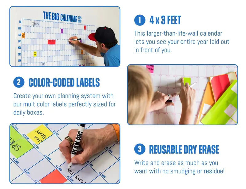 🔥Last Day 49% OFF 📅The Big Calendar 2026 - Design Your Amazing 2026!🏃