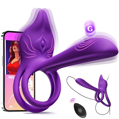 🎁Alisanda® Enchanted Girl Luxe Smart Vibrating Ring – App-Controlled Pleasure for Couples 💫