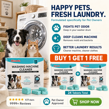 🔥Last Day Buy 1 Get 1 Free🔥Washing Machine Cleaner Tablets – Deep Clean Washer Odors, Residue & Pet Hair Buildup