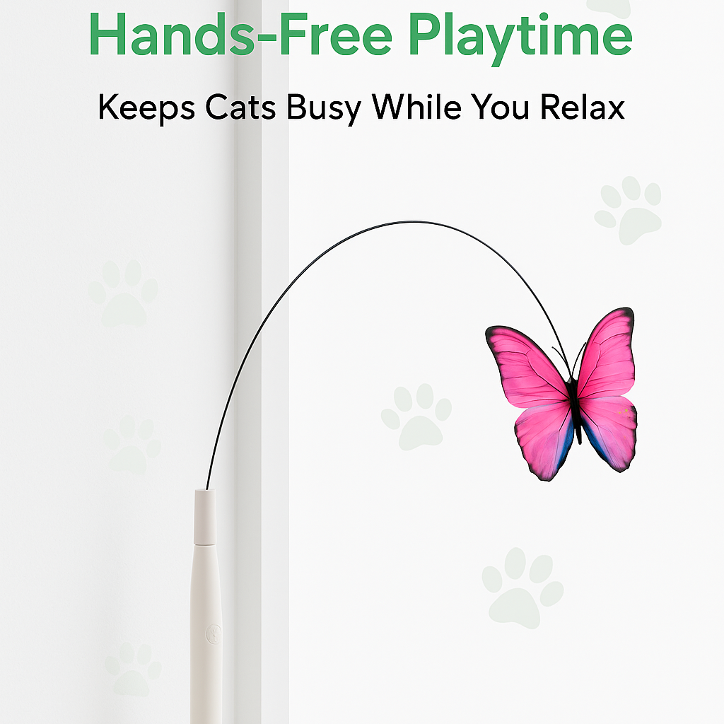 Smart Butterfly Cat Toy — Automatic Teaser for Active Cats 🐾