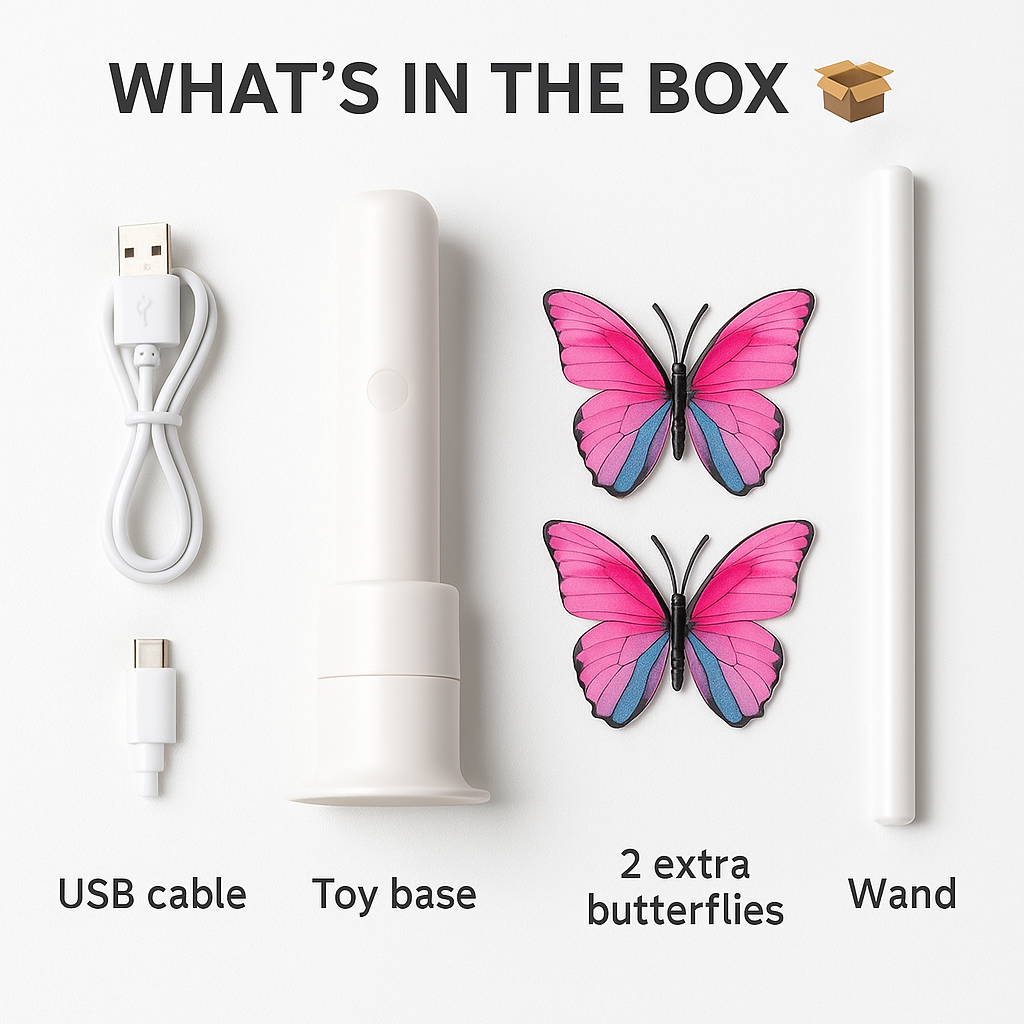 Smart Butterfly Cat Toy — Automatic Teaser for Active Cats 🐾